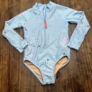Crewcuts long sleeve rashguard sz 3 Girls UPF Swimsuit